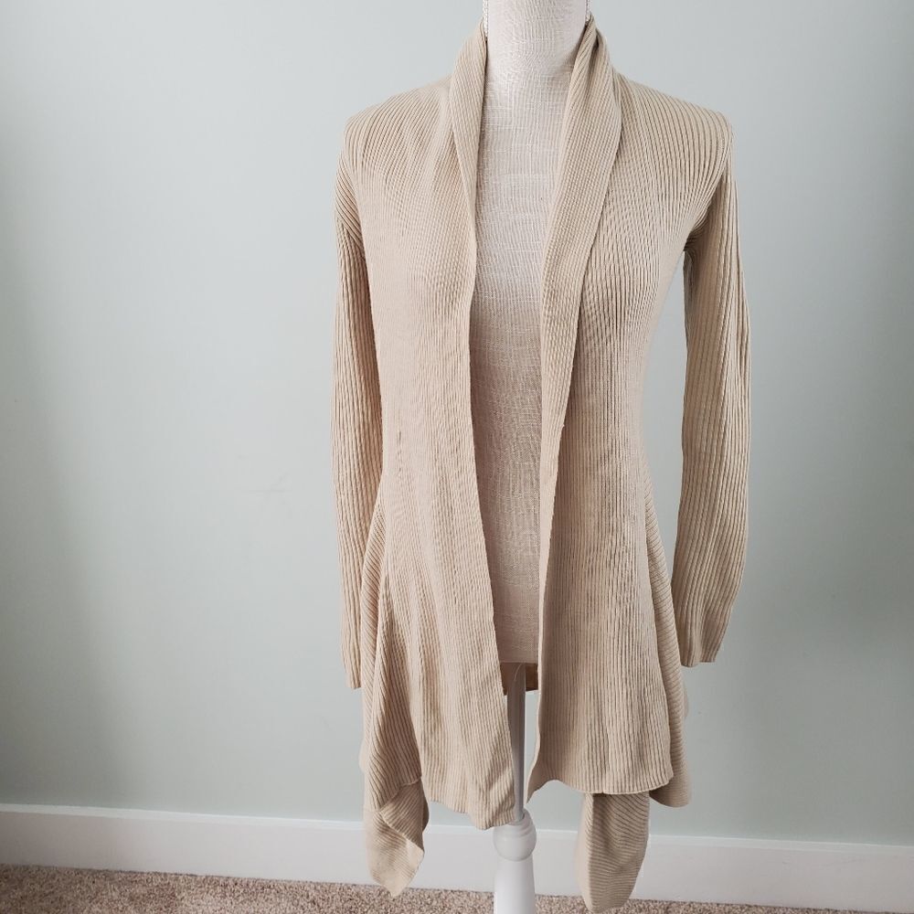 LA VIE 89 WOMEN'S OPEN FRONT HI LO LONG SLEEVE CARDIGAN SIZE MEDIUM